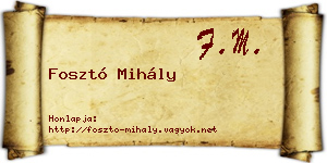 Fosztó Mihály névjegykártya